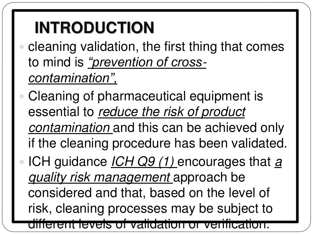 Cleaning of equipment