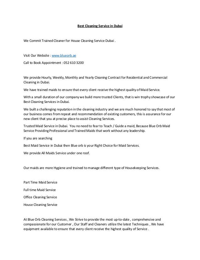 Cleaning service dubai maid service dubai