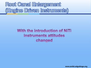 For canal packing with dentin debris