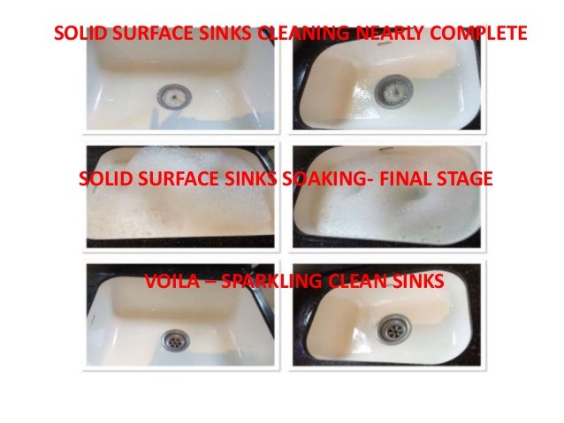 How to clean a solid surface sink