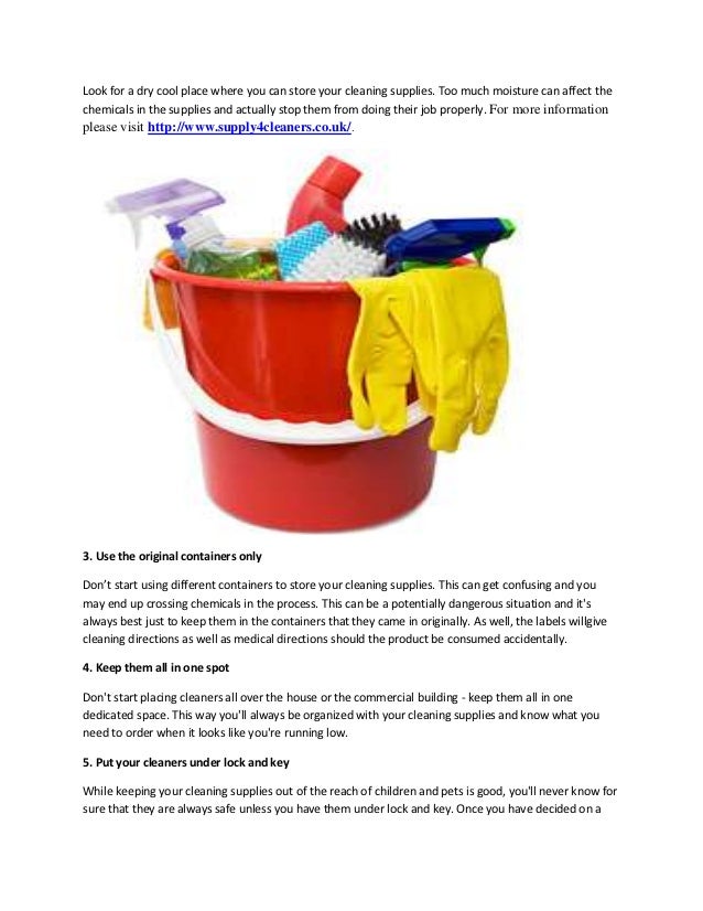 Cleaning supplCleaning Supplies Understanding How to Store Your Cle…