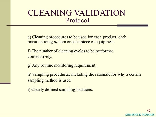 Basic Concepts Of Cleaning Validation