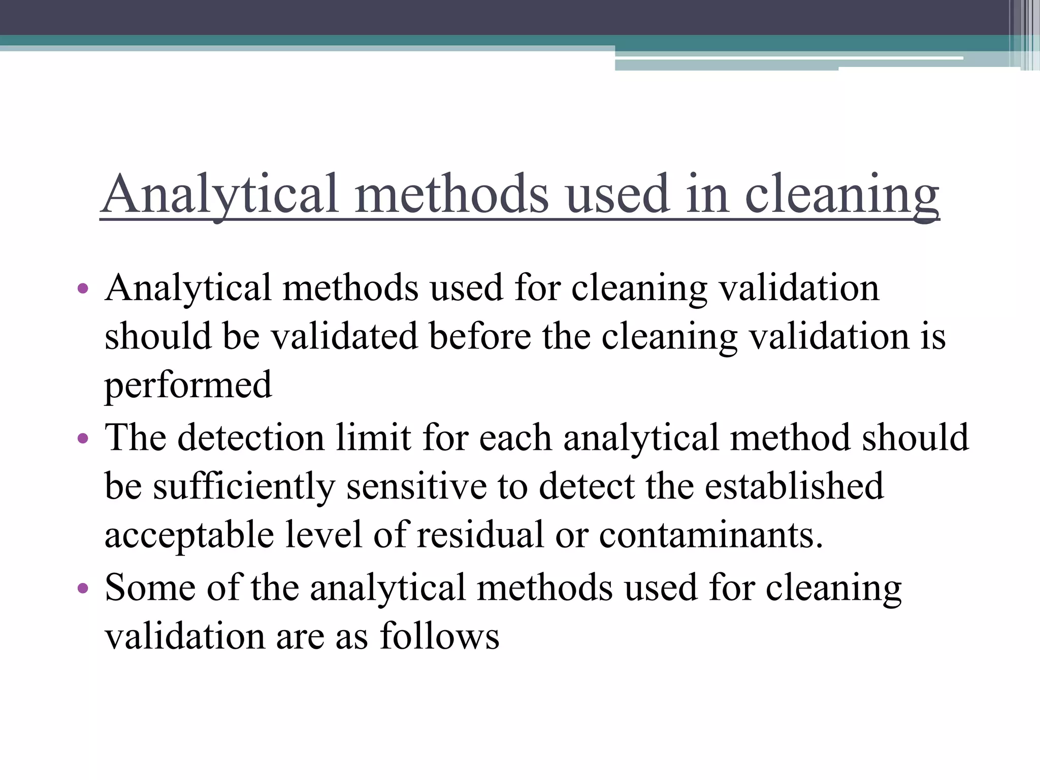 Cleaning validation PPT