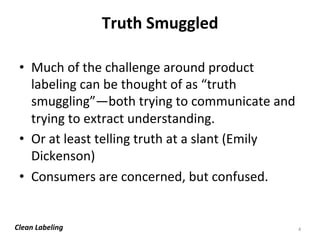 Clean Labeling Brand Square Presentation | PDF