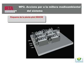 WP2. Accions per a la millora medioambiental
del sistema
the system
Esquema de la planta pilot SSHCW

 