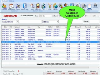 Make
Customer
Orders List
www.thecorporateservices.com
 