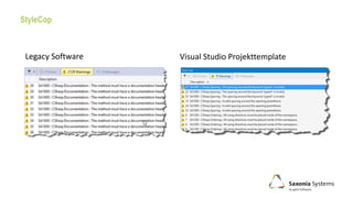 StyleCop
Legacy Software Visual Studio Projekttemplate
 