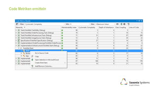 Code Metriken ermitteln
 