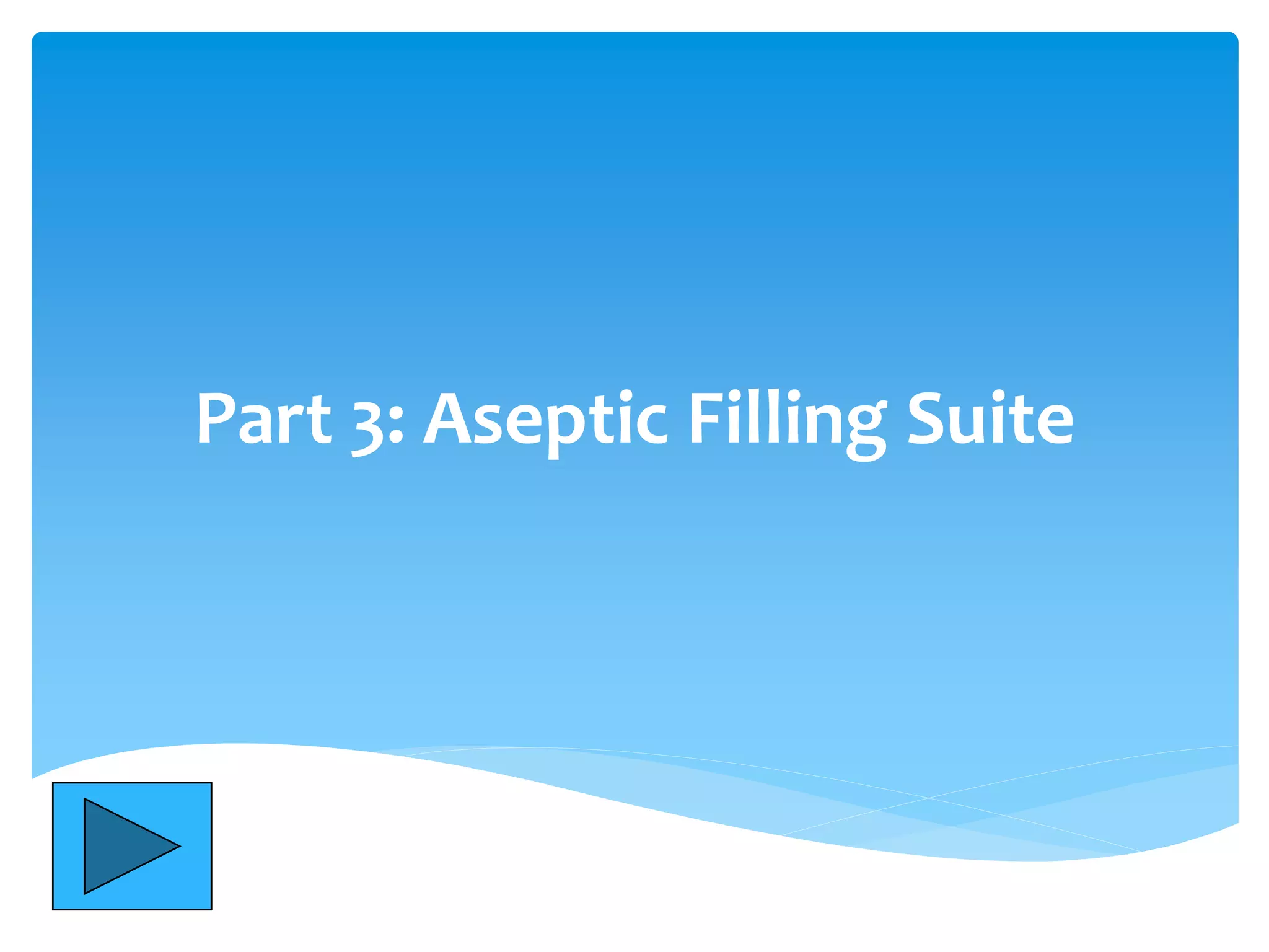 Part 3: Aseptic Filling Suite
 