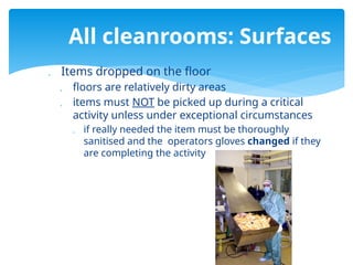 Cleanroom BEHAVIOUR IN PHARMA & BIO TECHNOLOGY | PPTX
