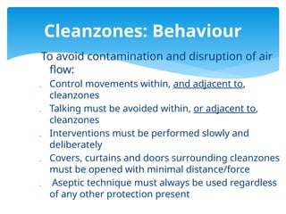 Cleanroom BEHAVIOUR IN PHARMA & BIO TECHNOLOGY | PPTX