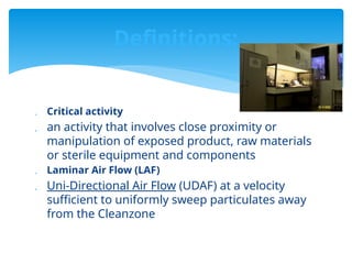 Udaf Screen Cleanroom BEHAVIOUR IN PHARMA & BIO TECHNOLOGY | PPTX