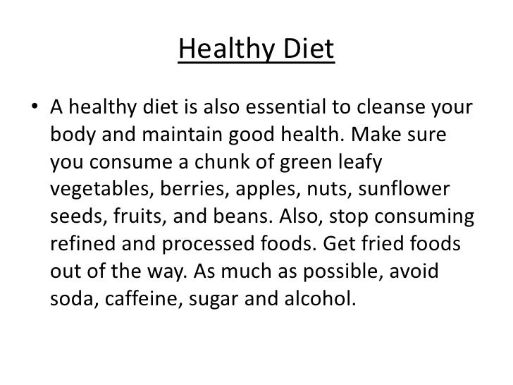 Cleanse Your Body Diet