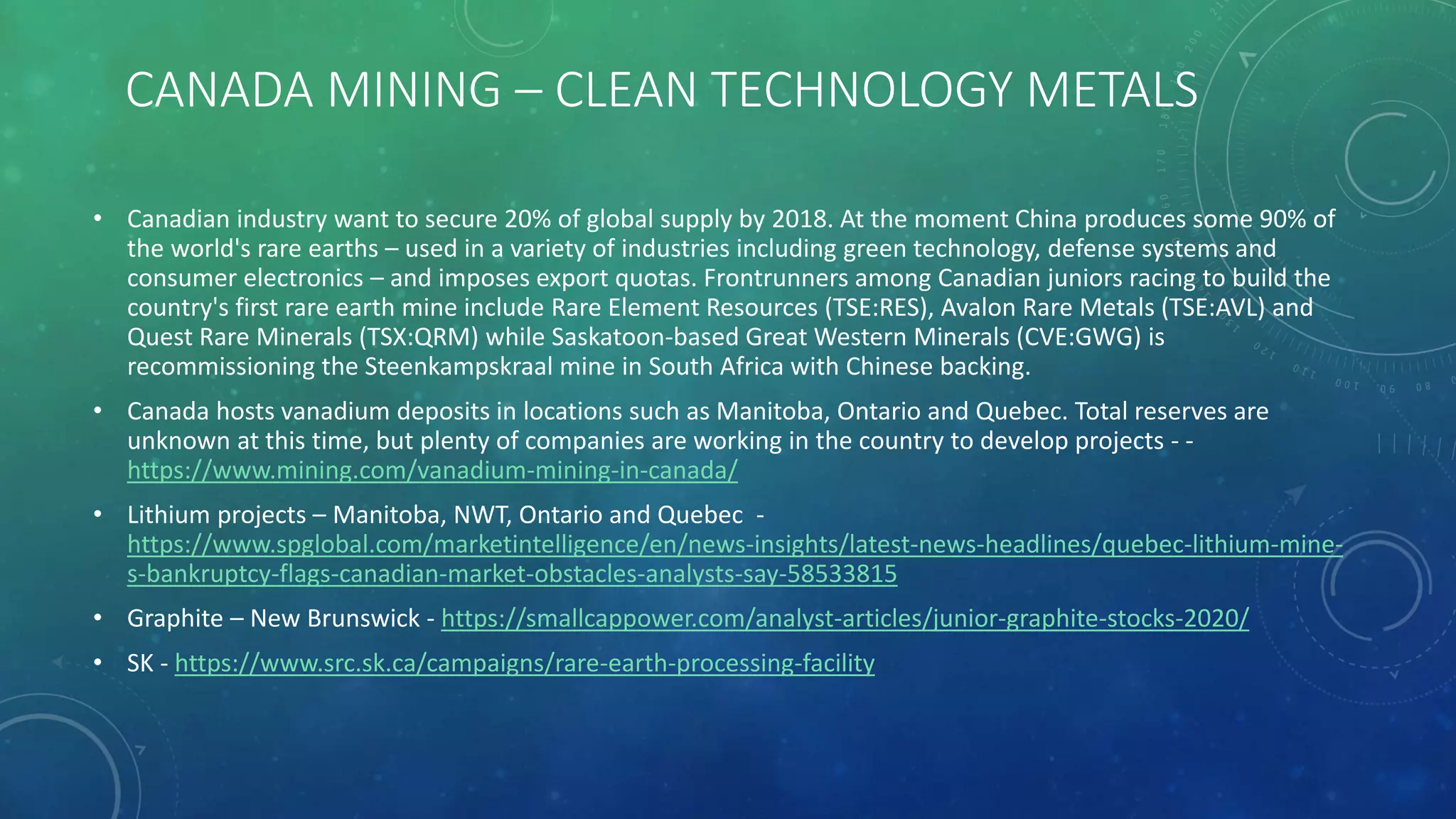 Raw Materials Clean Technology Products PPT