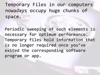 Clean Up Windows Log Files | PPTX