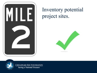 Inventory potential
project sites.
 