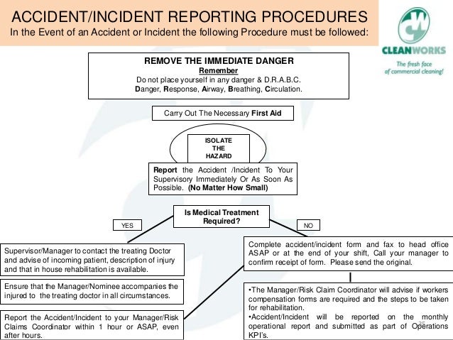 accident reporting policy incident report policy