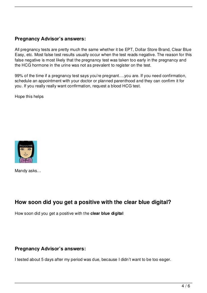 Clear blue digital dating test