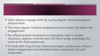 CLEAR ALIGNERS Basic And Types Of Attachment | PPTX