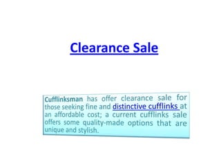 Clearance Sale

 