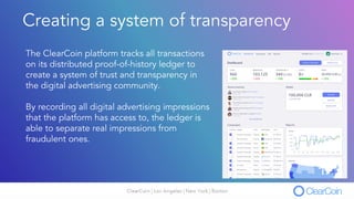 Programmatic media buying from ClearCoin is available now. Currently bidding on 30
top ad exchanges and platforms with the...