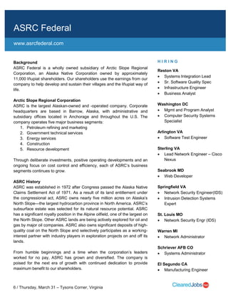 Cleared Job Fair Job Seeker Handbook March 31, 2016, Tysons Corner, VA