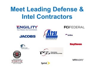 Meet Leading Defense &
Intel Contractors
 