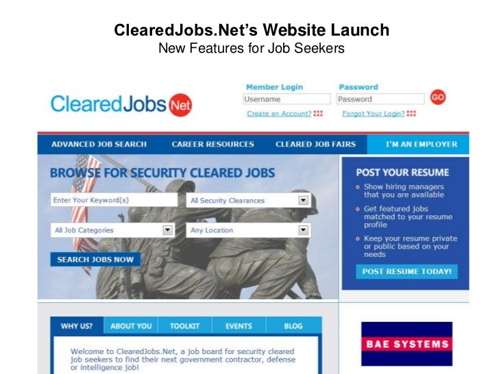 New site Features Job Seekers