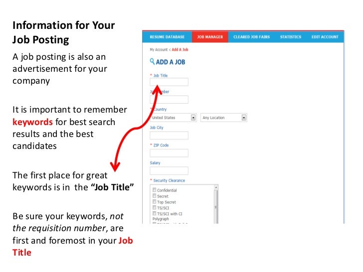 Job Postings for Security Cleared Professionals from