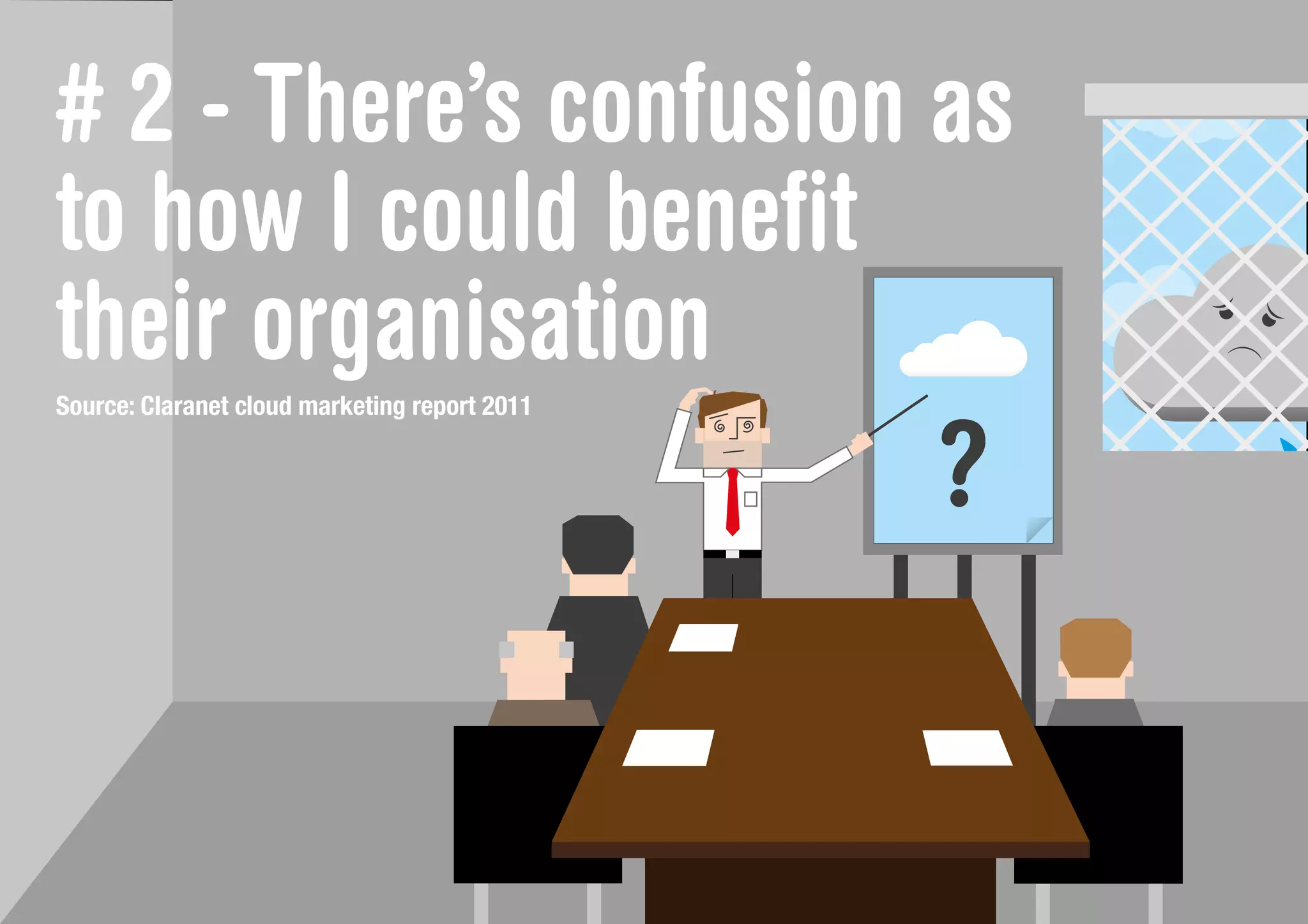 # 2 - There’s confusion as
to how I could benefit
their organisation
Source: Claranet cloud marketing report 2011
 