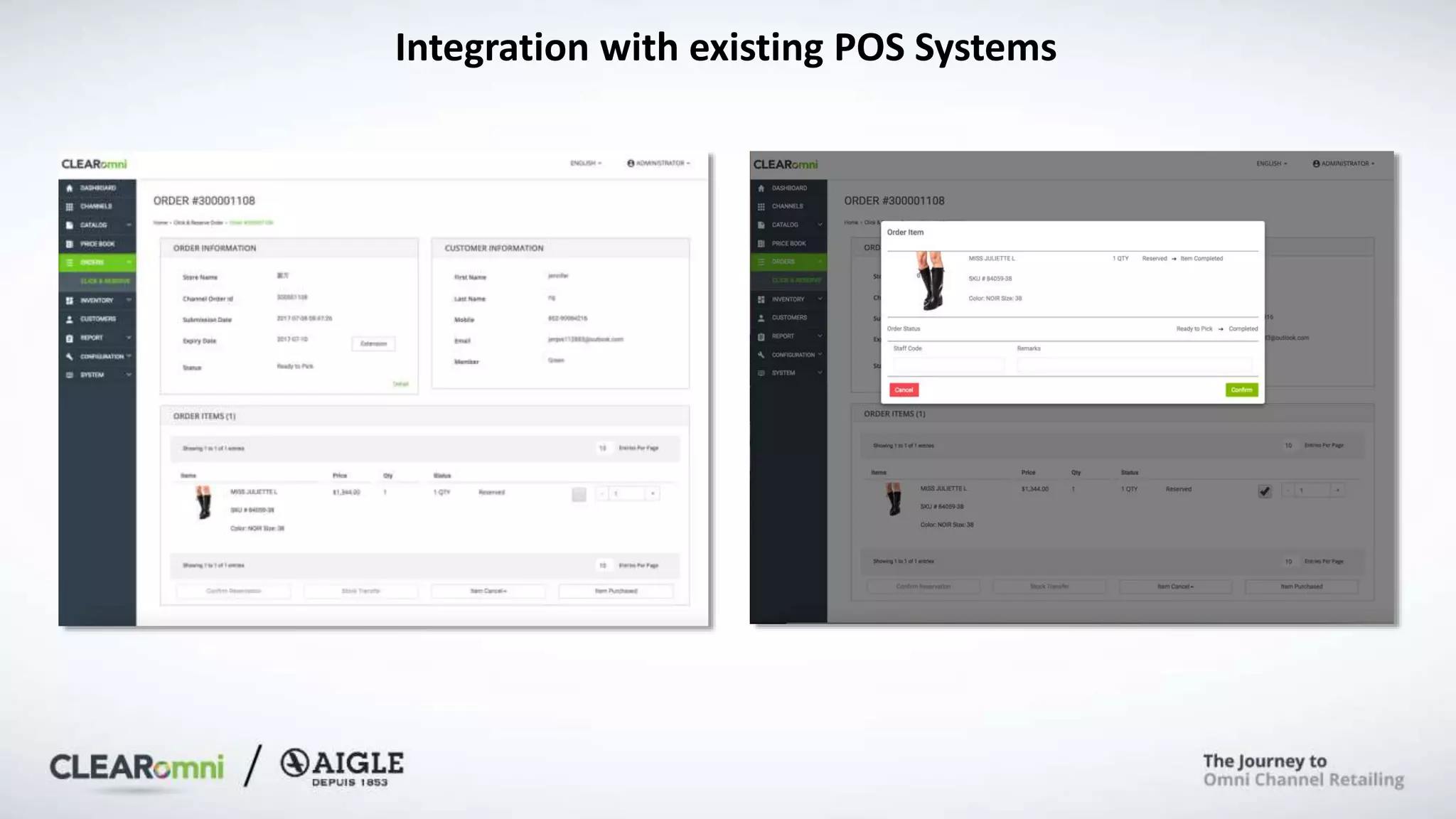 Integration with existing POS Systems
 