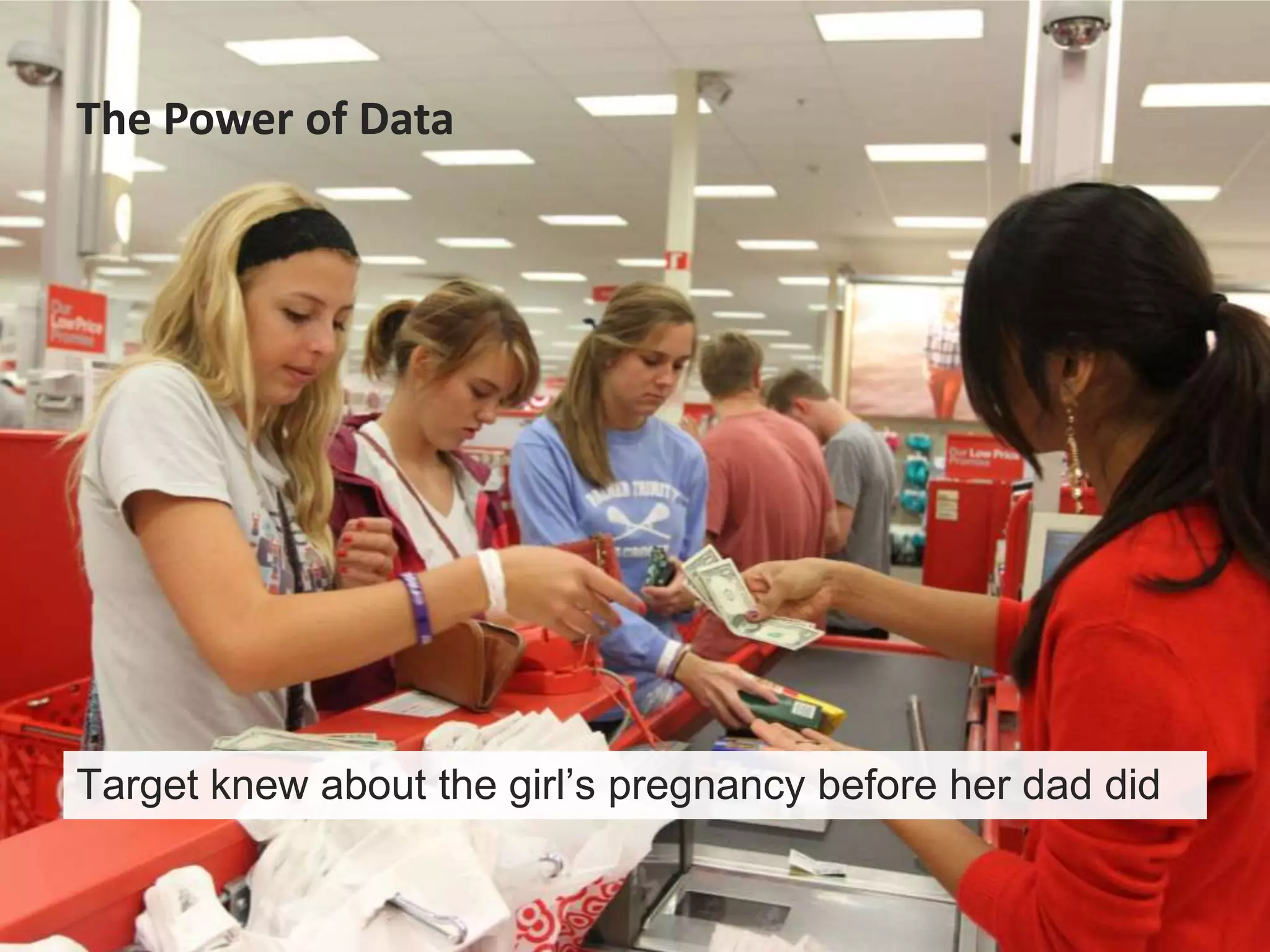 The Power of Data




Target knew about the girl’s pregnancy before her dad did
 