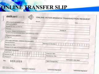 ONLINE TRANSFER SLIP
 
