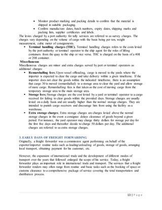 Clearing and forwarding notes | DOCX