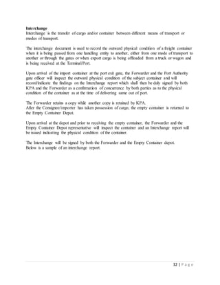 Clearing and forwarding notes | DOCX