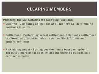 Clearing and settlement derivatives | PPTX