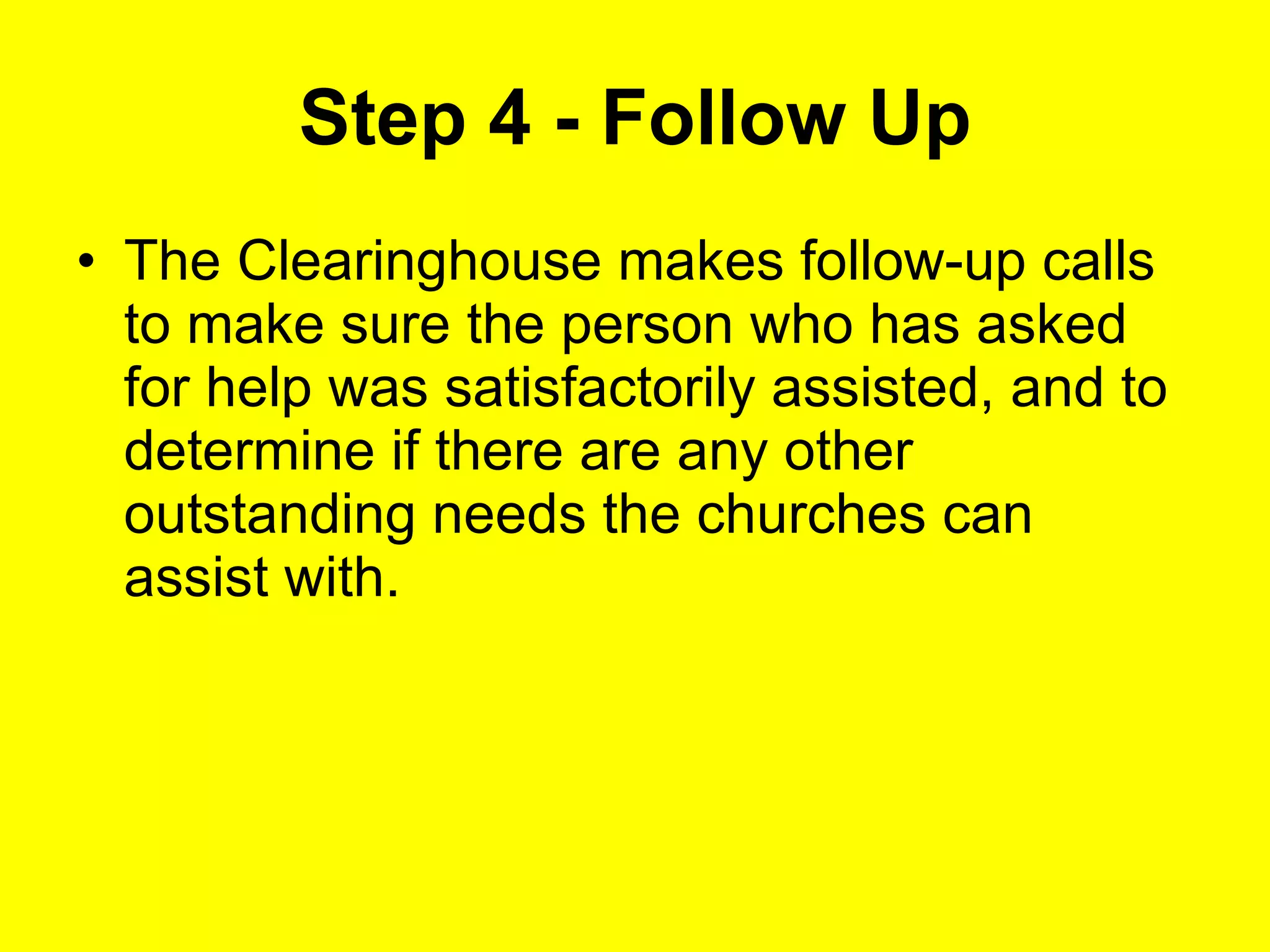 Clearinghouse Flowchart PPT