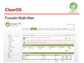 ClearOS
Función Multi-Wan
 