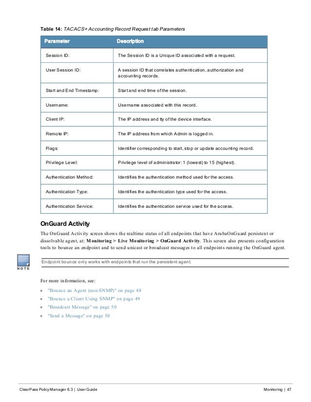 ClearPass Policy Manager 6.3 User Guide