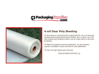 Clear poly sheeting