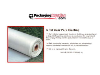 Clear poly sheeting