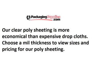 Clear poly sheeting