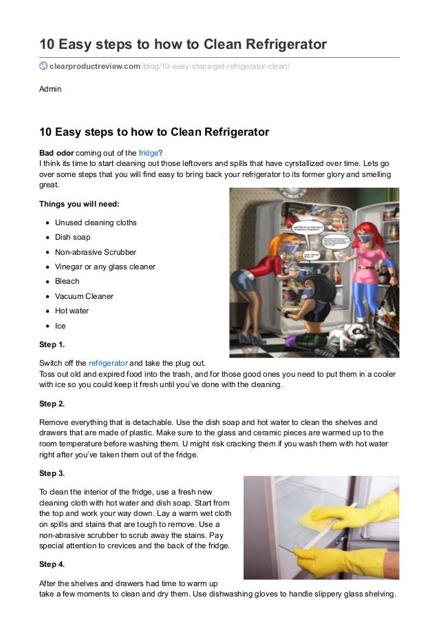 10 easy steps to how to clean refrigerator