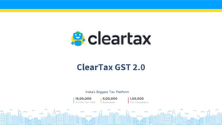 ClearTax GST 2.0
 