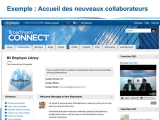Exemple : Accueil des nouveaux collaborateurs 