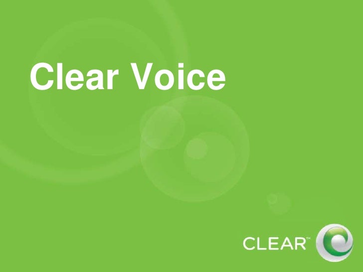 Clear Voice Training