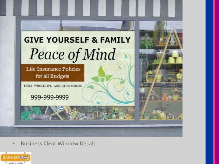Say About Your Business Menu Or Product With Clear Window Decals