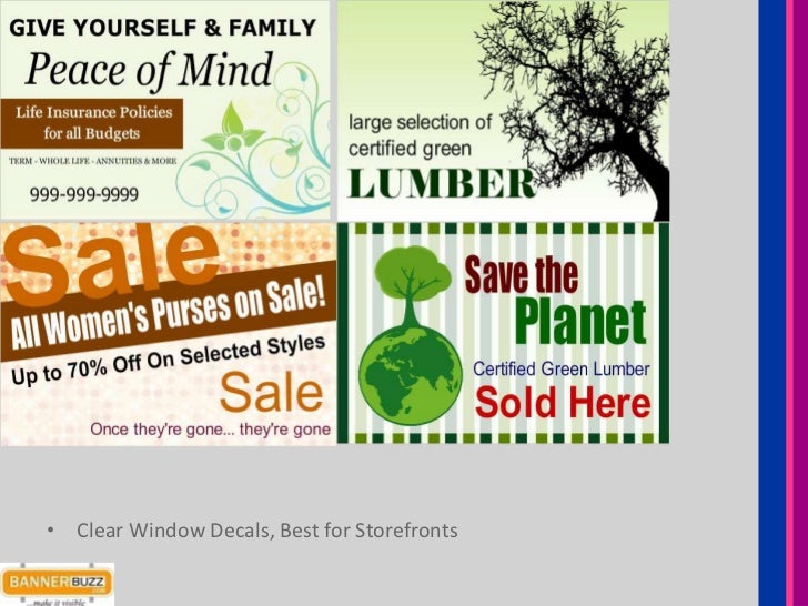 Say About Your Business Menu Or Product With Clear Window Decals