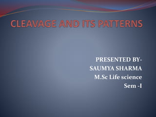 PRESENTED BY-
SAUMYA SHARMA
M.Sc Life science
Sem -I
 