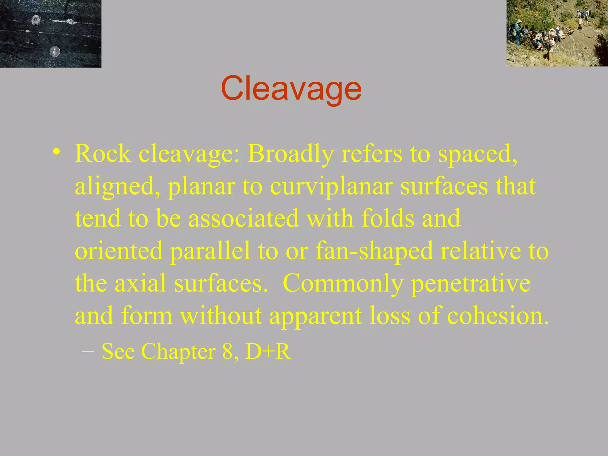Cleavage, foliation, lineation | PPT | Geology | Science